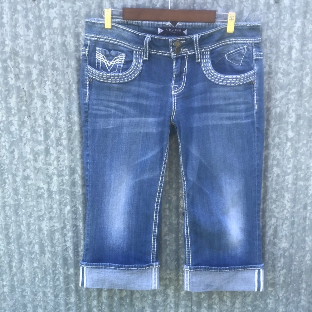 Vigoss Cuffed Denim Capris